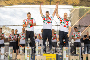 Eredményhirdetés a STIHL TIMBERSPORTS Magyar Nemzeti Bajnokságon Jászberényben